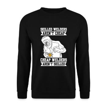 Les soudeurs bon marché ne sont pas qualifiés - Sweat-shirt Unisexe - noir - Devant - Alina (178cm) & Michal (187cm)