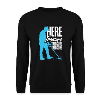 Détecteur de métaux à sondage amusant - Sweat-shirt Unisexe - noir - Devant - Alina (178cm) & Michal (187cm)