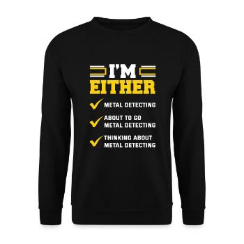 Détecteur de métaux à sondage amusant - Sweat-shirt Unisexe - noir - Devant - Alina (178cm) & Michal (187cm)