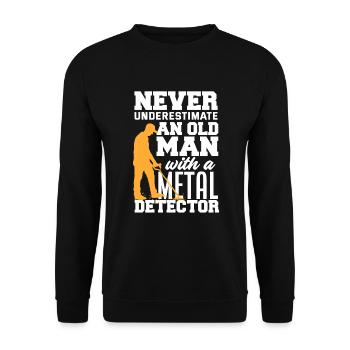 Détecteur de métaux à sondage amusant - Sweat-shirt Unisexe - noir - Devant - Alina (178cm) & Michal (187cm)