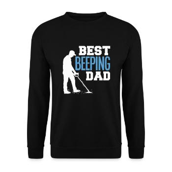 Drôle de détecteur de métaux de détecteur de métaux papa - Sweat-shirt Unisexe - noir - Devant - Alina (178cm) & Michal (187cm)