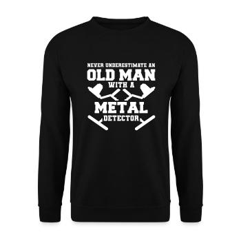 Détecteur de métaux à sondage amusant - Sweat-shirt Unisexe - noir - Devant - Alina (178cm) & Michal (187cm)