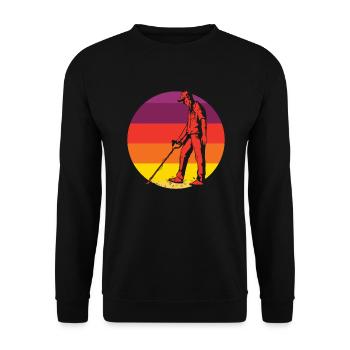 Détecteur de métaux à sondage amusant - Sweat-shirt Unisexe - noir - Devant - Alina (178cm) & Michal (187cm)