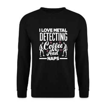 Détecteur de métaux à sondage amusant - Sweat-shirt Unisexe - noir - Devant - Alina (178cm) & Michal (187cm)
