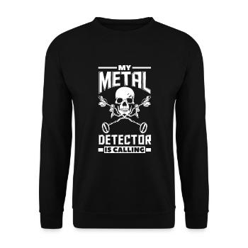 Détecteur de métaux à sondage amusant - Sweat-shirt Unisexe - noir - Devant - Alina (178cm) & Michal (187cm)