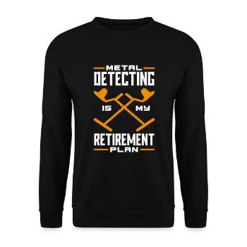 Funny Probing Metal Detector Detector - Unisex Sweatshirt - black - Front - Alina (178cm) & Michal (187cm)