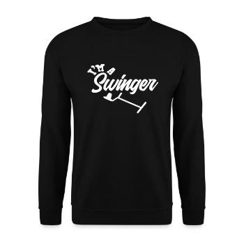 Détecteur de métaux à sondage amusant - Sweat-shirt Unisexe - noir - Devant - Alina (178cm) & Michal (187cm)