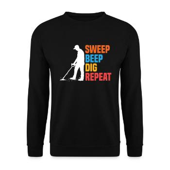 Détecteur de métaux à sondage amusant - Sweat-shirt Unisexe - noir - Devant - Alina (178cm) & Michal (187cm)