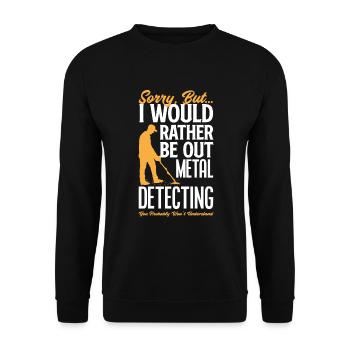 Détecteur de métaux à sondage amusant - Sweat-shirt Unisexe - noir - Devant - Alina (178cm) & Michal (187cm)
