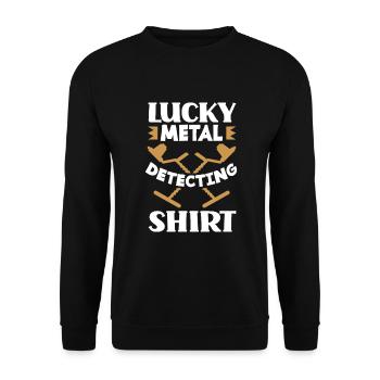 Détecteur de métaux à sondage amusant - Sweat-shirt Unisexe - noir - Devant - Alina (178cm) & Michal (187cm)