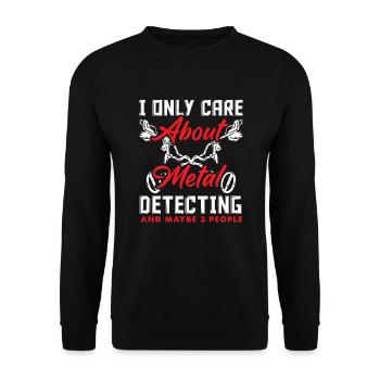 Détecteur de métaux à sondage amusant - Sweat-shirt Unisexe - noir - Devant - Alina (178cm) & Michal (187cm)