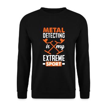 Détecteur de métaux à sondage amusant - Sweat-shirt Unisexe - noir - Devant - Alina (178cm) & Michal (187cm)