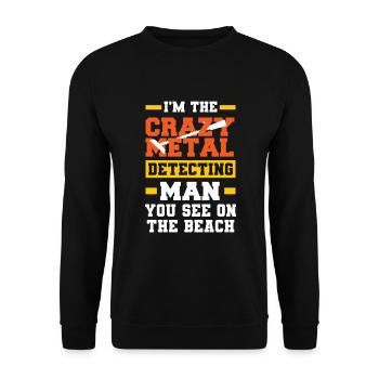 Détecteur de métaux à sondage amusant - Sweat-shirt Unisexe - noir - Devant - Alina (178cm) & Michal (187cm)