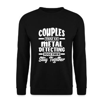 Détecteur de métaux à sondage amusant - Sweat-shirt Unisexe - noir - Devant - Alina (178cm) & Michal (187cm)