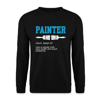 Painting Noun Painter - Unisex Pullover - Schwarz - Vorne - Alina (178cm) & Michal (187cm)