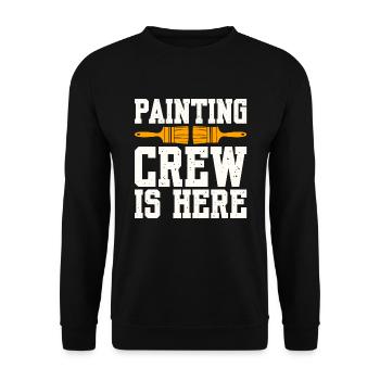 Painting Crew Is Here - Unisex Sweatshirt - black - Front - Alina (178cm) & Michal (187cm)