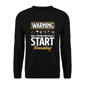 Meteorologist Meteorology Storm Chaser Gift - Unisex Sweatshirt - black - Front - Alina (178cm) & Michal (187cm)