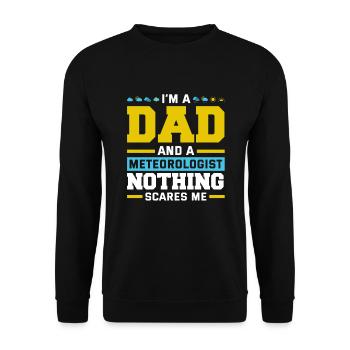 Meteorologist Meteorology Storm Chaser Gift - Unisex Sweatshirt - black - Front - Alina (178cm) & Michal (187cm)