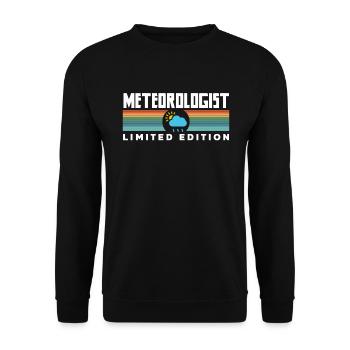 Meteorologist Meteorology Storm Chaser Gift - Unisex Sweatshirt - black - Front - Alina (178cm) & Michal (187cm)