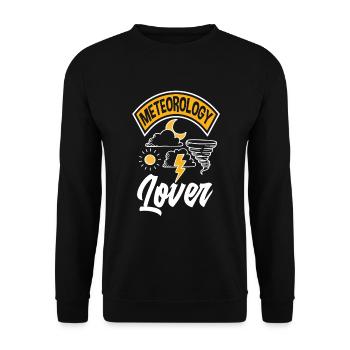 Meteorologist Meteorology Storm Chaser Gift - Unisex Sweatshirt - black - Front - Alina (178cm) & Michal (187cm)