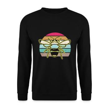 Bee for beekeepers and beekeepers - Unisex Sweatshirt - black - Front - Alina (178cm) & Michal (187cm)