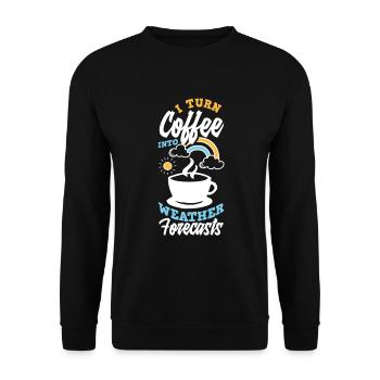 Meteorologist Meteorology Storm Chaser Gift - Unisex Sweatshirt - black - Front - Alina (178cm) & Michal (187cm)