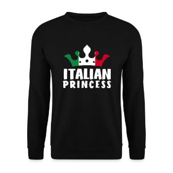 Princesse italienne Drôle Italie Cadeau - Sweat-shirt Unisexe - noir - Devant - Alina (178cm) & Michal (187cm)