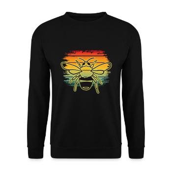 Bee for beekeepers and beekeepers - Unisex Sweatshirt - black - Front - Alina (178cm) & Michal (187cm)