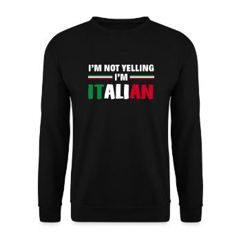 Lustiges Italien Geschenk - Unisex Pullover - Schwarz - Vorne - Alina (178cm) & Michal (187cm)