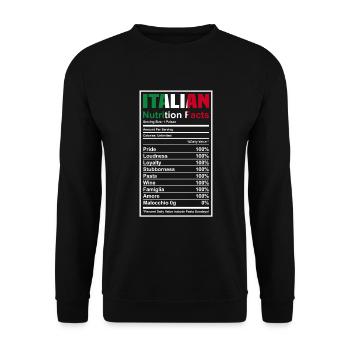 Lustiges Italien Geschenk - Unisex Pullover - Schwarz - Vorne - Alina (178cm) & Michal (187cm)