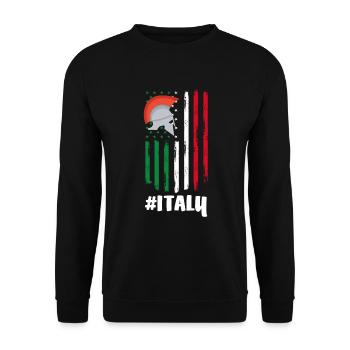Lustiges Italien Geschenk - Unisex Pullover - Schwarz - Vorne - Alina (178cm) & Michal (187cm)