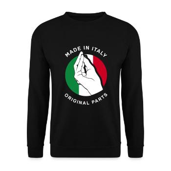 Lustiges Italien Geschenk - Unisex Pullover - Schwarz - Vorne - Alina (178cm) & Michal (187cm)