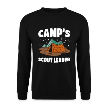 Camp's Scout Leader - Unisex Sweatshirt - black - Front - Alina (178cm) & Michal (187cm)