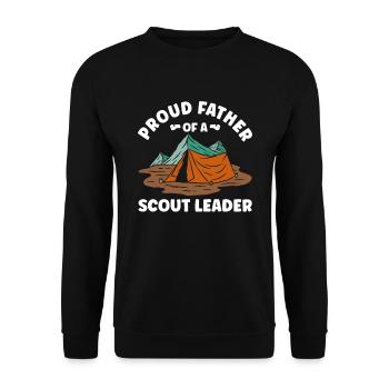 Proud Faher Of A Scout Leader - Unisex Sweatshirt - black - Front - Alina (178cm) & Michal (187cm)
