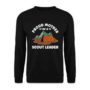 Proud Mother Of A Scout Leader - Unisex Sweatshirt - black - Front - Alina (178cm) & Michal (187cm)