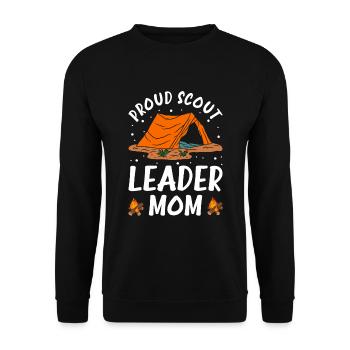 Proud Scout Leader Mom - Unisex Sweatshirt - black - Front - Alina (178cm) & Michal (187cm)
