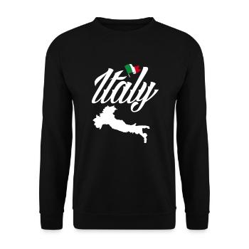 Lustiges Italien Geschenk - Unisex Pullover - Schwarz - Vorne - Alina (178cm) & Michal (187cm)