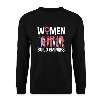 Feminismus Feministin - Unisex Pullover - Schwarz - Vorne - Alina (178cm) & Michal (187cm)