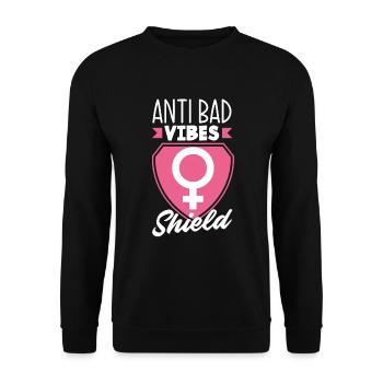 Feminismus Feministin - Unisex Pullover - Schwarz - Vorne - Alina (178cm) & Michal (187cm)