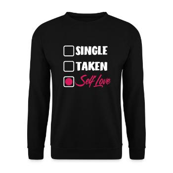 Feminismus Feministin - Unisex Pullover - Schwarz - Vorne - Alina (178cm) & Michal (187cm)