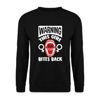 Feminismus Feministin - Unisex Pullover - Schwarz - Vorne - Alina (178cm) & Michal (187cm)
