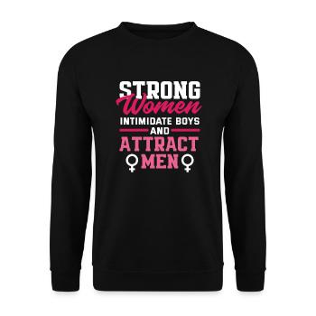Feminismus Feministin - Unisex Pullover - Schwarz - Vorne - Alina (178cm) & Michal (187cm)