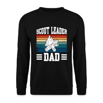 Chef scout Papa Chef scout - Sweat-shirt Unisexe - noir - Devant - Alina (178cm) & Michal (187cm)