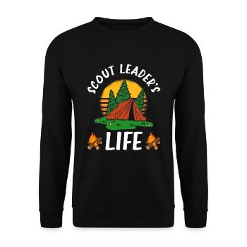 Scout Leader's Life - Unisex Sweatshirt - black - Front - Alina (178cm) & Michal (187cm)
