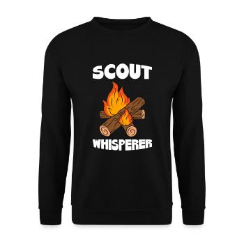 Scout Whisperer Scout Leader - Unisex Sweatshirt - black - Front - Alina (178cm) & Michal (187cm)