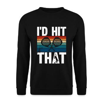 J’avais frappé ce paddle-tennis - Sweat-shirt Unisexe - noir - Devant - Alina (178cm) & Michal (187cm)