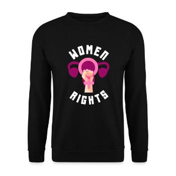 Feminismus Feministin - Unisex Pullover - Schwarz - Vorne - Alina (178cm) & Michal (187cm)