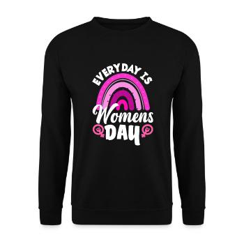 Feminismus Feministin - Unisex Pullover - Schwarz - Vorne - Alina (178cm) & Michal (187cm)