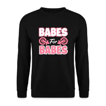 Feminismus Feministin - Unisex Pullover - Schwarz - Vorne - Alina (178cm) & Michal (187cm)