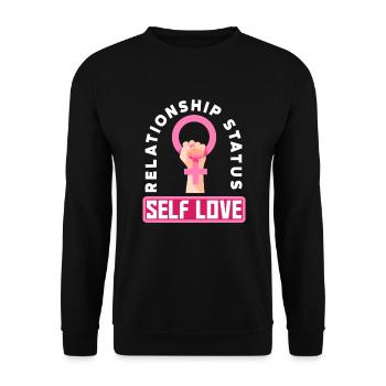 Feminismus Feministin - Unisex Pullover - Schwarz - Vorne - Alina (178cm) & Michal (187cm)